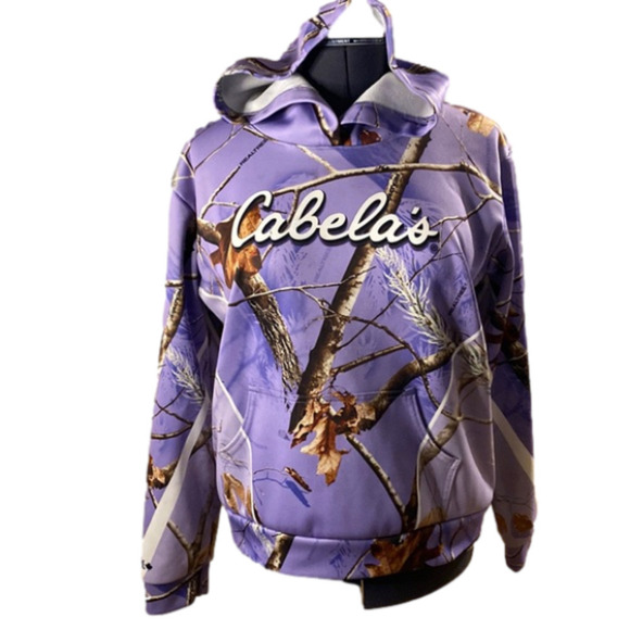 Cabela’s RealTree Women’s Purple Camo Lined  Hoodie (Size XL) - Picture 1 of 10